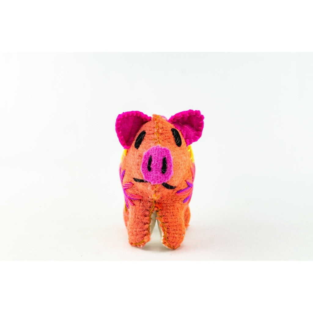 Rosie the Pig: Repurposed Wool Boho Decor - Mexico - Che Cose Belle