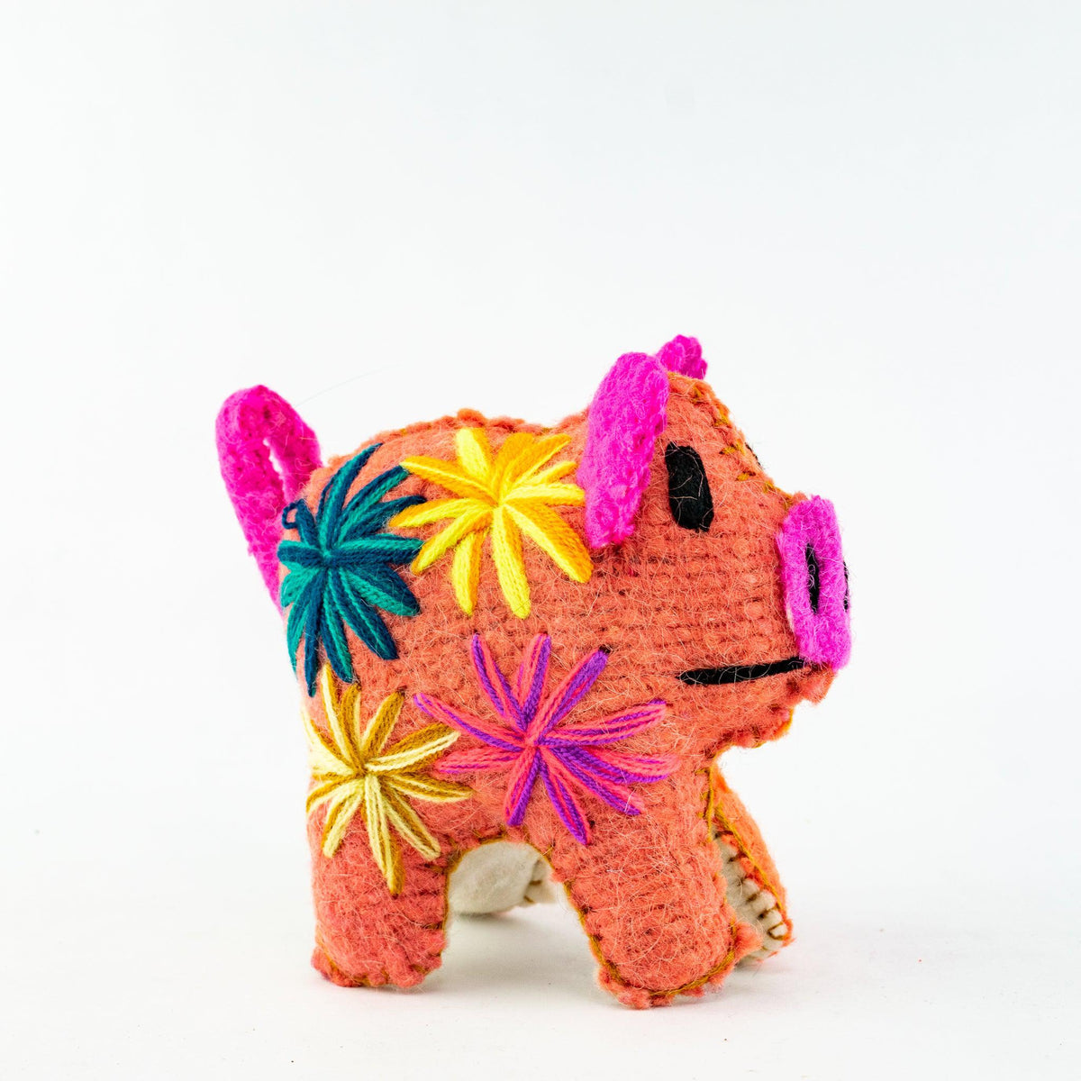 Rosie the Pig: Repurposed Wool Boho Decor - Mexico - Che Cose Belle