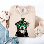 Rottweiler, Adorable Dog, St Patrick's Day, Lucky, Irish Sweatshirt - Che Cose Belle