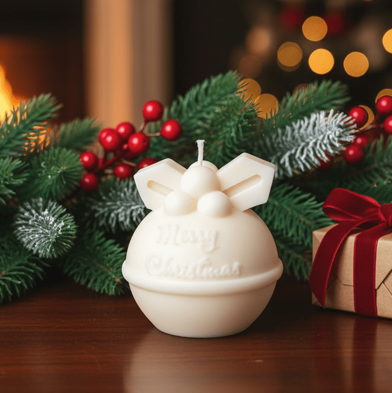 Round Bell Christmas Candle | Holiday Decor - Che Cose Belle