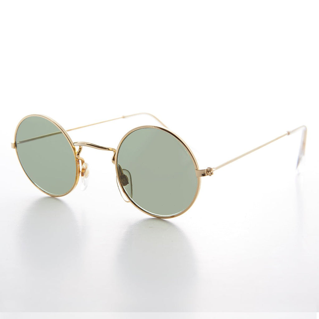 Round Hippie Vintage Sunglass with Glass Lens - Johnny - Che Cose Belle