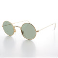 Round Hippie Vintage Sunglass with Glass Lens - Johnny - Che Cose Belle
