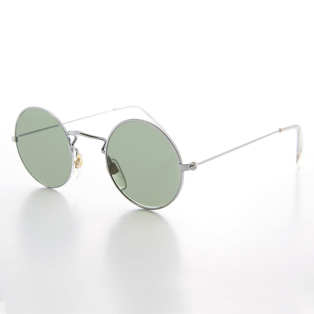 Round Hippie Vintage Sunglass with Glass Lens - Johnny - Che Cose Belle