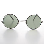 Round Hippie Vintage Sunglass with Glass Lens - Johnny - Che Cose Belle