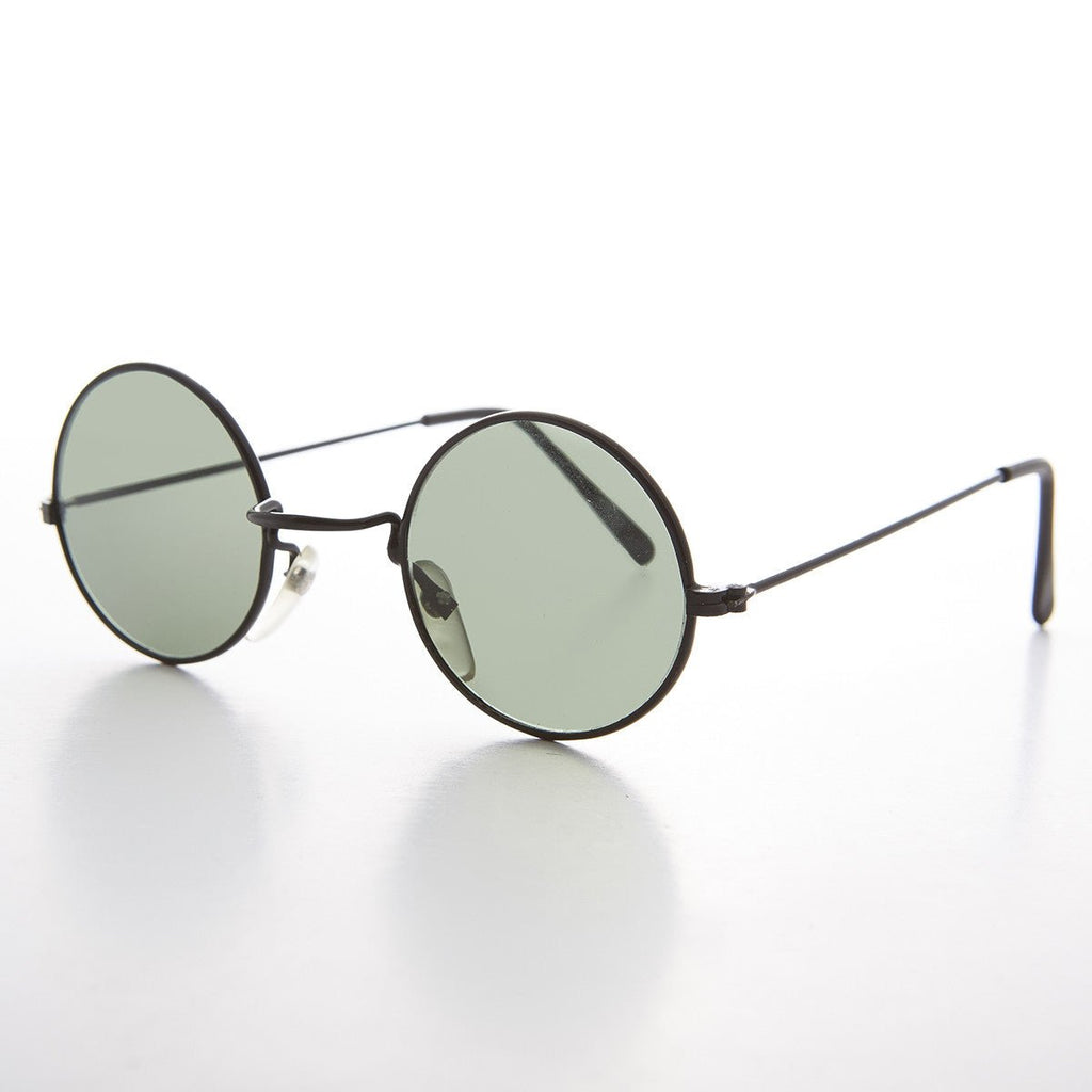 Round Hippie Vintage Sunglass with Glass Lens - Johnny - Che Cose Belle