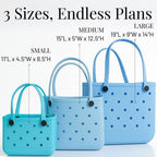 Rubber Tote Bag Set of 3 (XL/M/S) – Stylish Blue Tones EVA Bags, Great Value - Che Cose Belle
