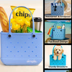 Rubber Tote Bag Set of 3 (XL/M/S) – Stylish Blue Tones EVA Bags, Great Value - Che Cose Belle