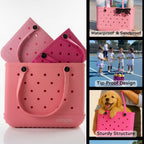 Rubber Tote Bag Set of 3 (XL/M/S) – Stylish Pink Tones EVA Bags, Great Value - Che Cose Belle