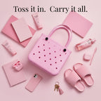 Rubber Tote Bag Set of 3 (XL/M/S) – Stylish Pink Tones EVA Bags, Great Value - Che Cose Belle