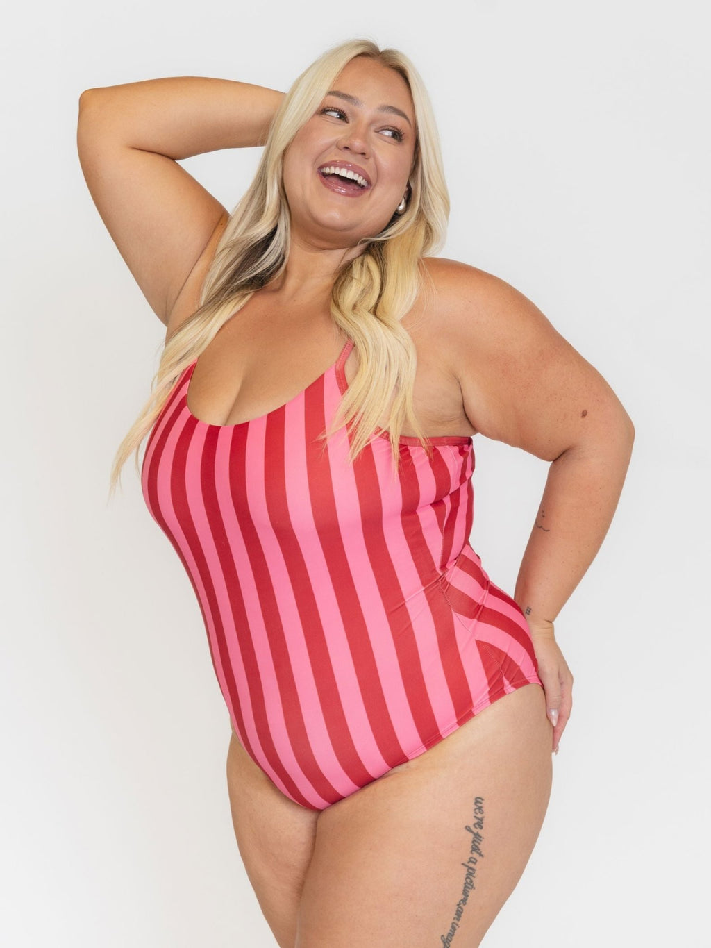 Ruby Stripe Tank One-Piece - Che Cose Belle