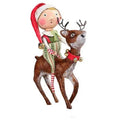 Run Run Reindeer Figurine by Lori Mitchell *NEW* SHIPS AUGUST - Che Cose Belle