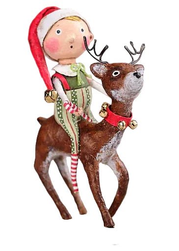 Run Run Reindeer Figurine by Lori Mitchell *NEW* SHIPS AUGUST - Che Cose Belle