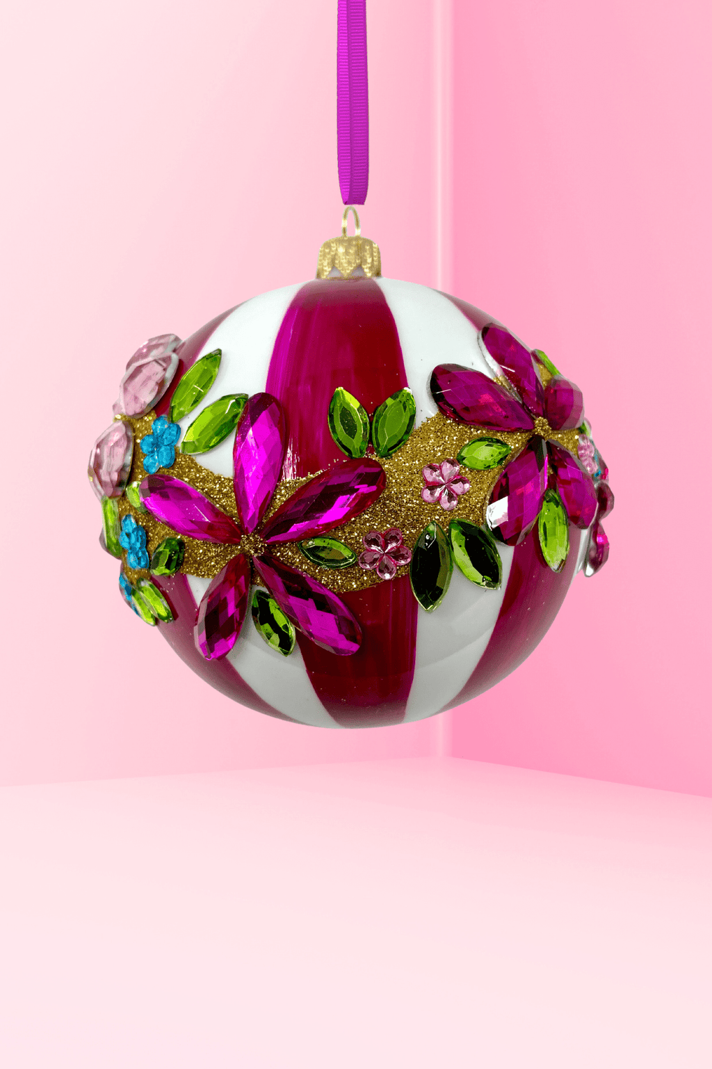 Runway Rose Polish Glass Bauble - Che Cose Belle