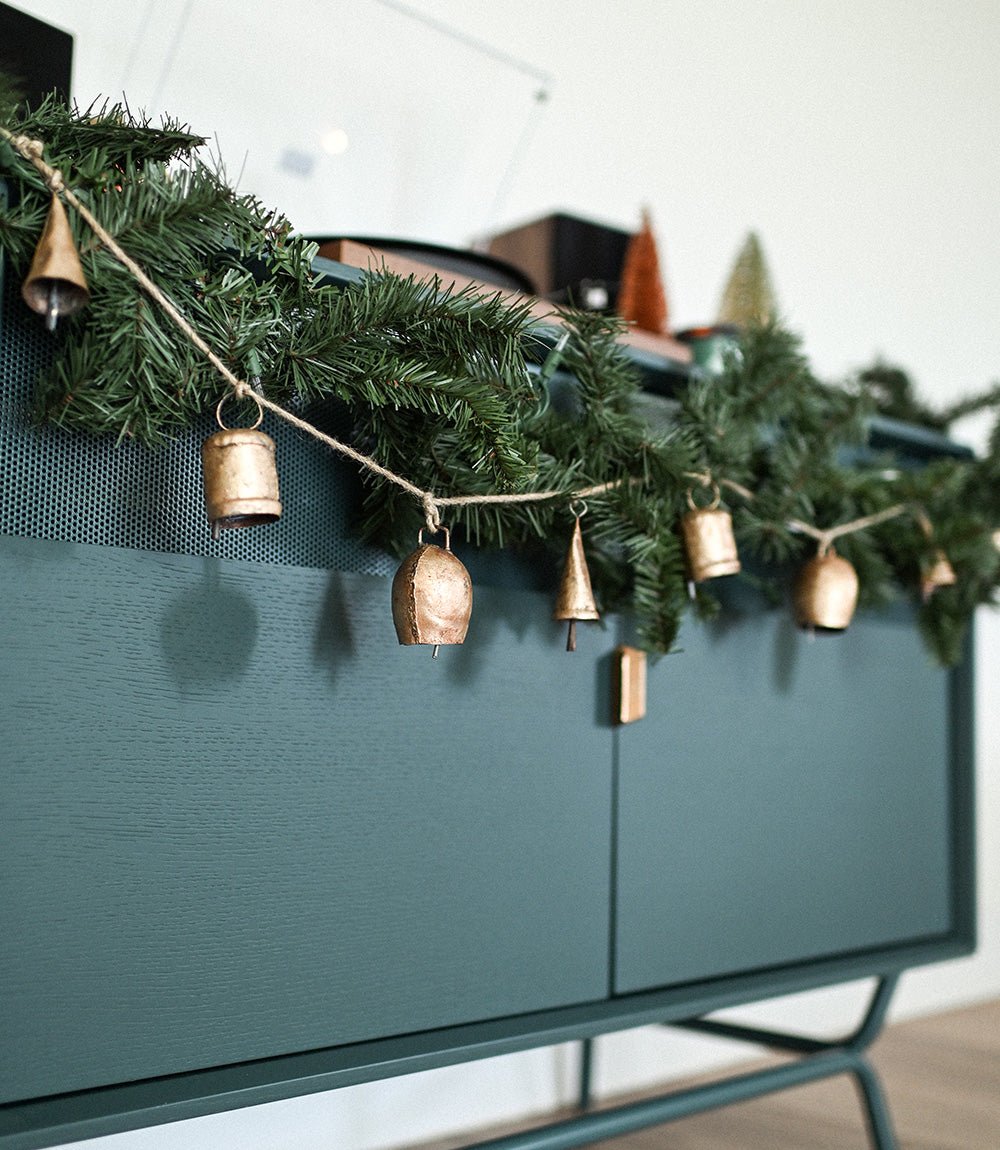 Rustic Bell Hanging Garland - Hand Tuned, Fair Trade Home Decor - Che Cose Belle
