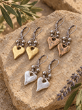RUSTIC HEART EARRINGS - Che Cose Belle