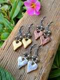 RUSTIC HEART EARRINGS - Che Cose Belle
