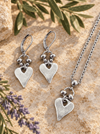 RUSTIC HEART EARRINGS - Che Cose Belle