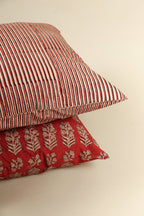 Rustic Stripes Hand Block Print Pillow - Che Cose Belle