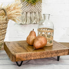 Rustic Wood Display Riser with Hairpin Legs - Che Cose Belle