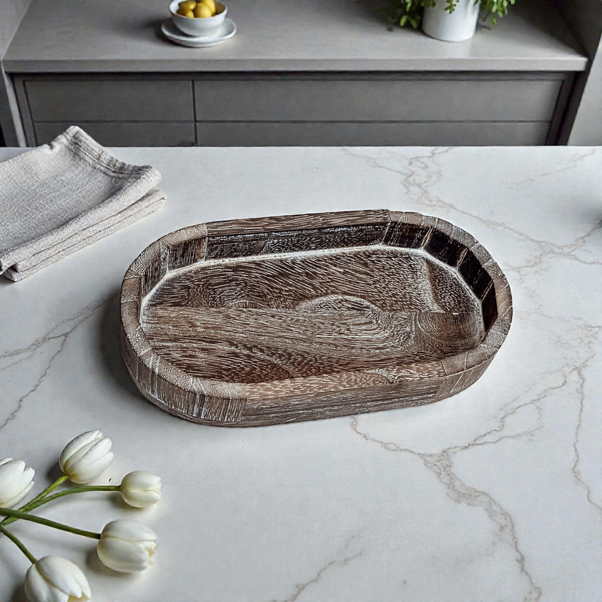 Rustic Wood Tray - Che Cose Belle
