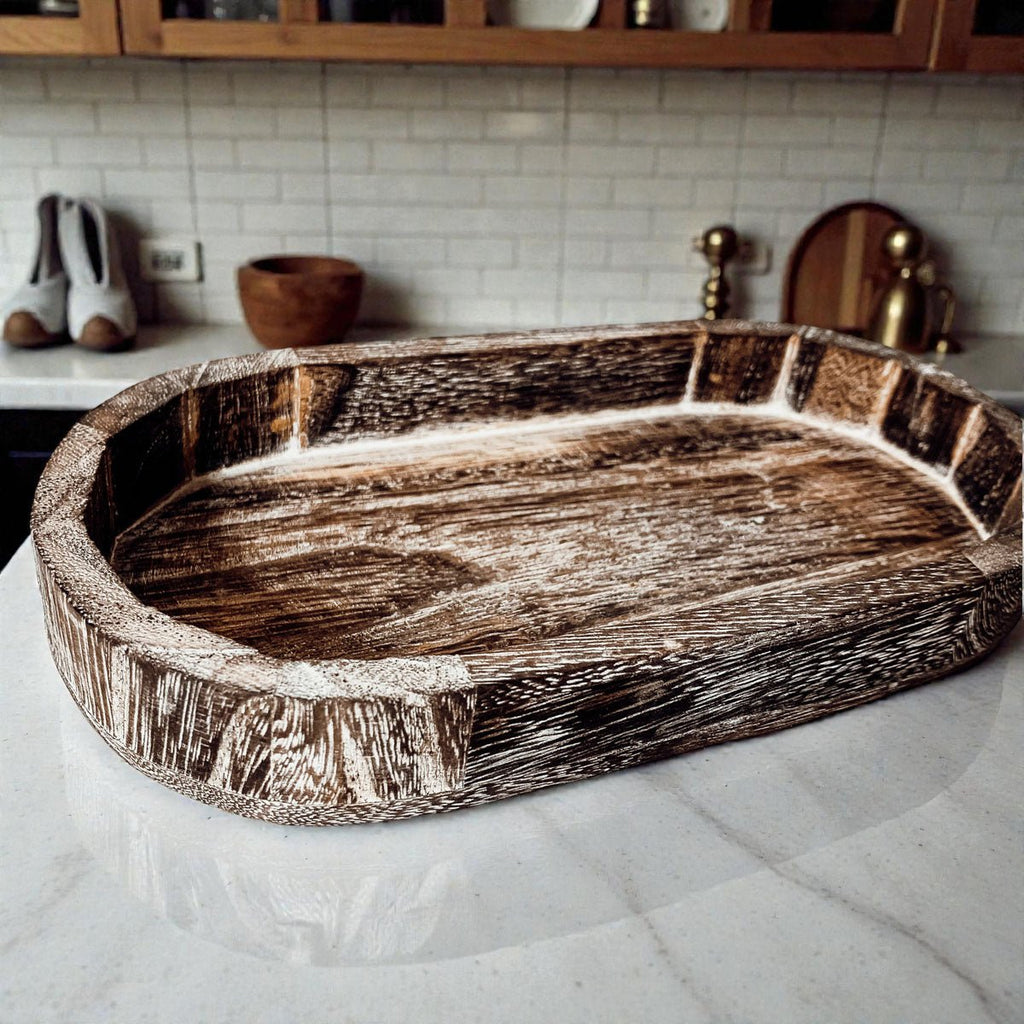 Rustic Wood Tray - Che Cose Belle