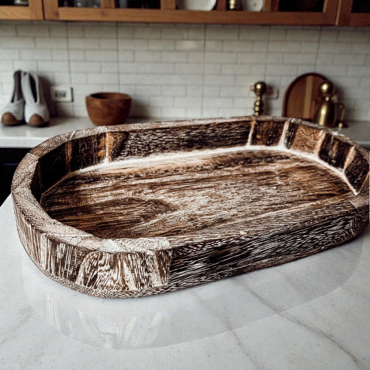 Rustic Wood Tray - Che Cose Belle