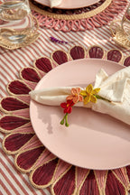 S/2 Drops Placemat - Burgundy/Pink - Che Cose Belle