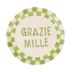 S/2 Grazie Mille Green Ceramic Snack Plate - Che Cose Belle