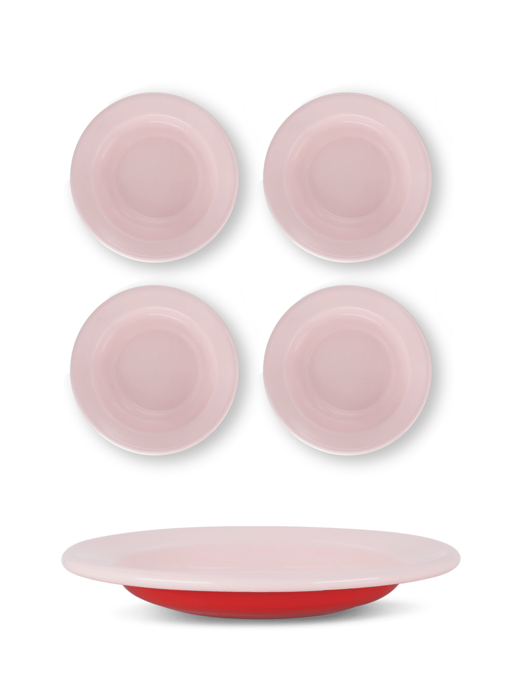 S/4 Enamel Dinner Bowl - Two Tone - Che Cose Belle