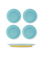 S/4 Enamel Dinner Plate - Two Tone - Che Cose Belle