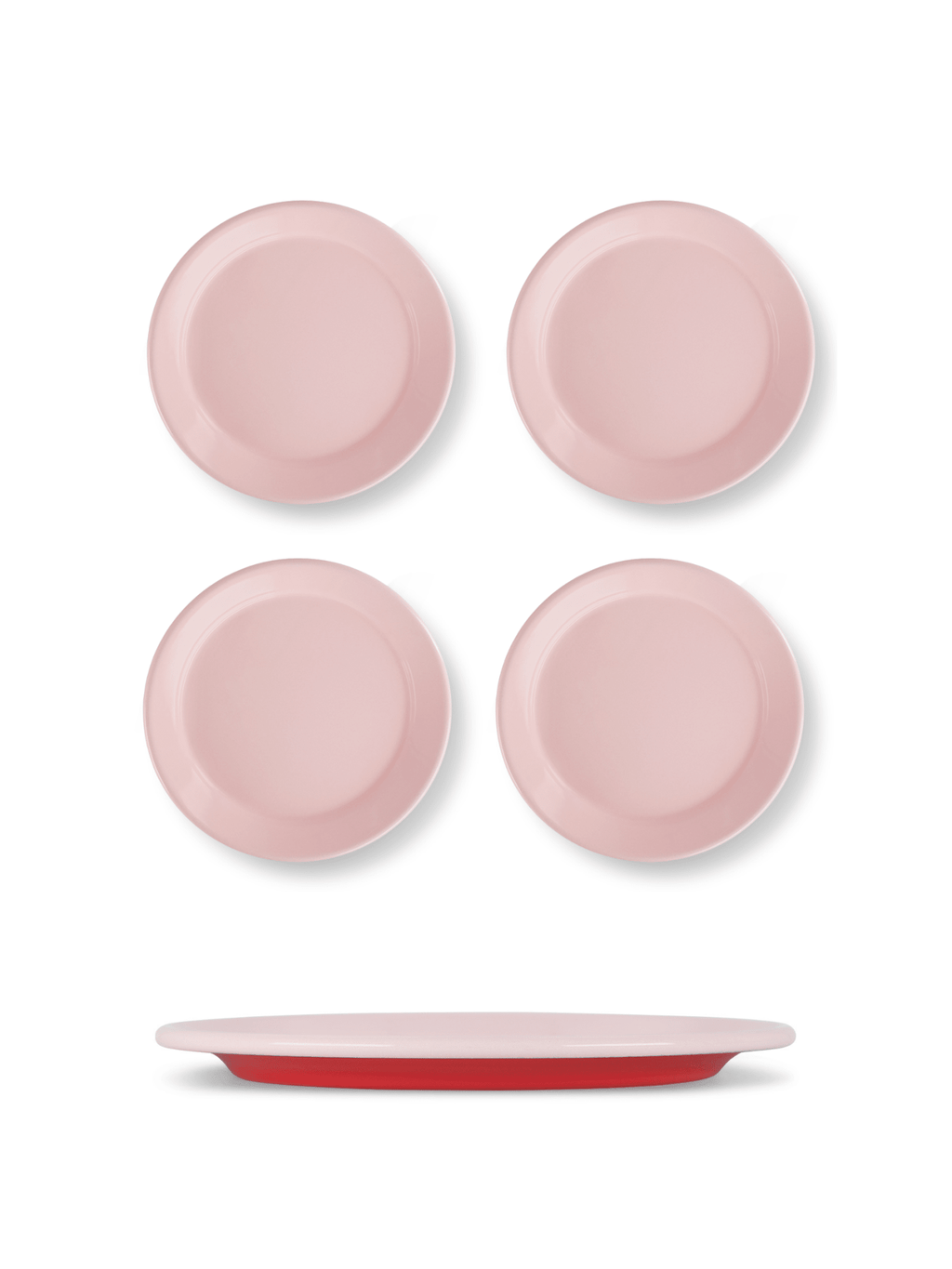 S/4 Enamel Dinner Plate - Two Tone - Che Cose Belle