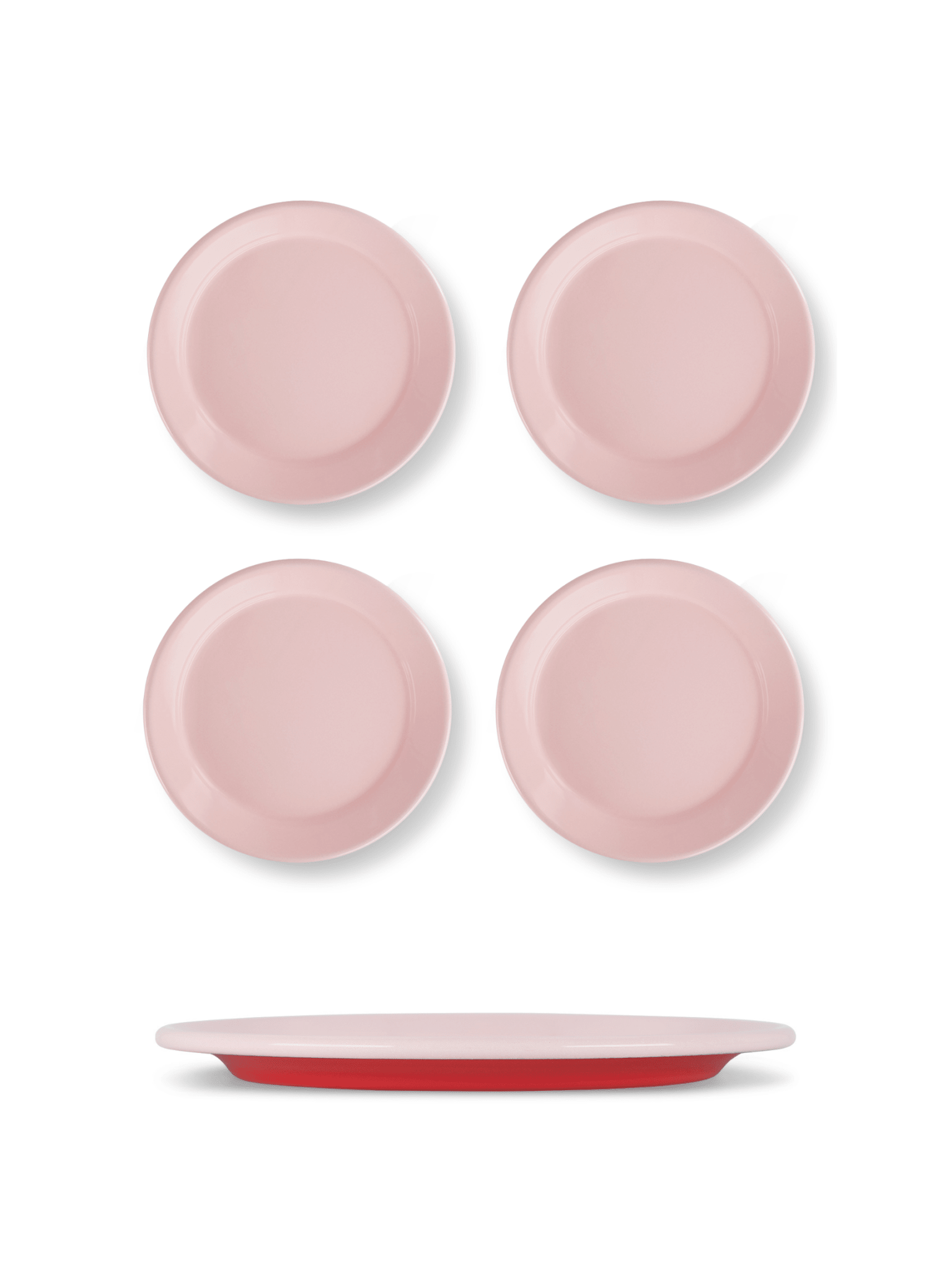 S/4 Enamel Dinner Plate - Two Tone - Che Cose Belle