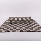 S/4 Handloomed Checkered Placemats - Black - Che Cose Belle