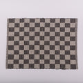 S/4 Handloomed Checkered Placemats - Black - Che Cose Belle