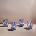 S/4 Marta Stackable Glass Blue & Clear - Che Cose Belle