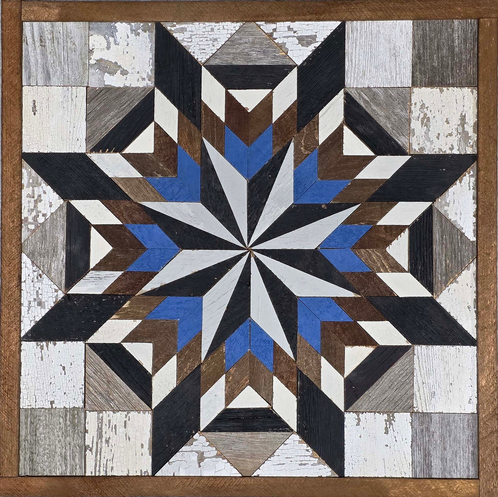 Amish Handmade Barn Quilt Wall Art – Reclaimed Barn Wood – 20.75” x 20.75”