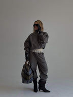 SABLE PANT IN CHARCOAL - Che Cose Belle