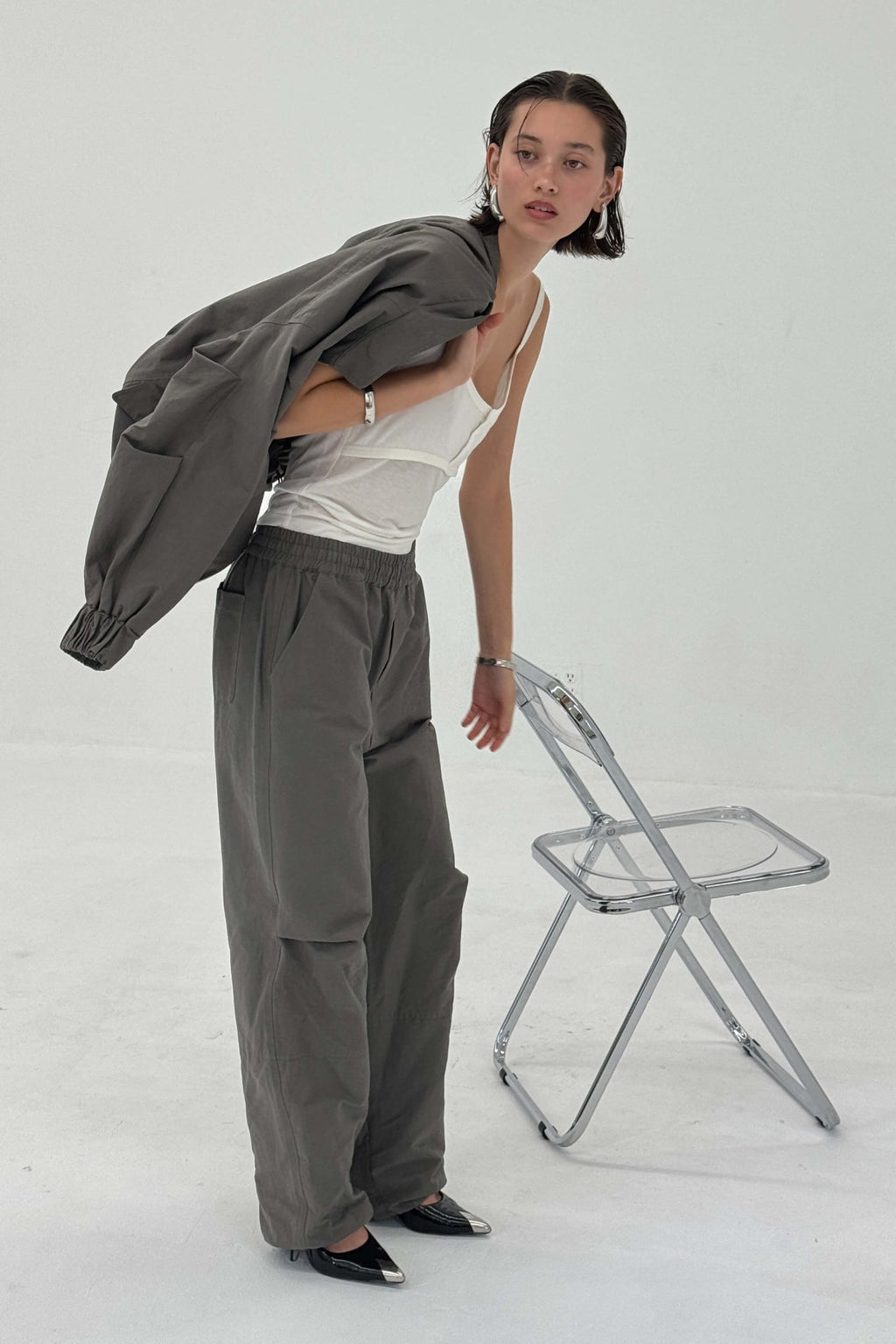 SABLE PANT IN CHARCOAL - Che Cose Belle
