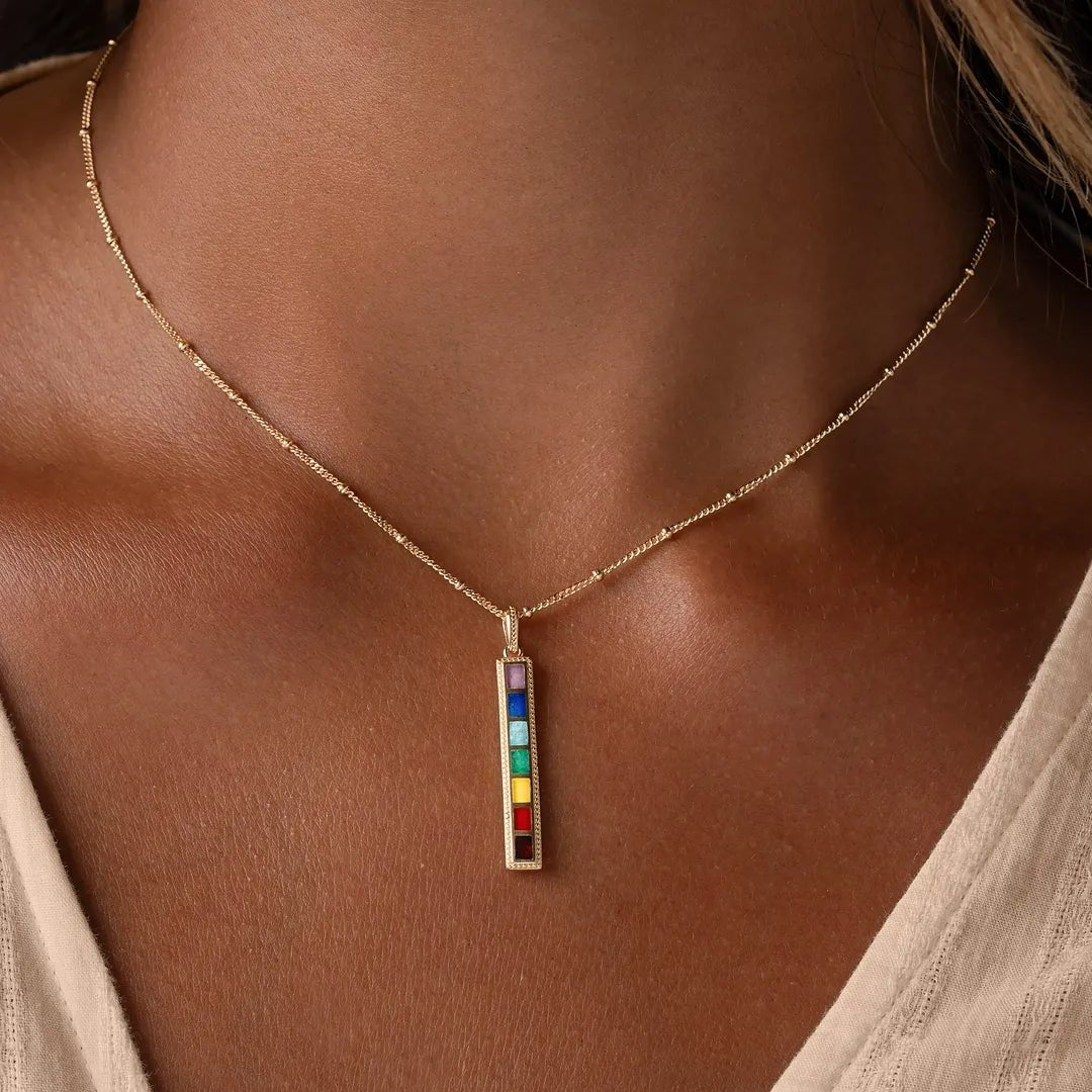 Sacred Flow Seven Chakra Energy Necklace - Che Cose Belle