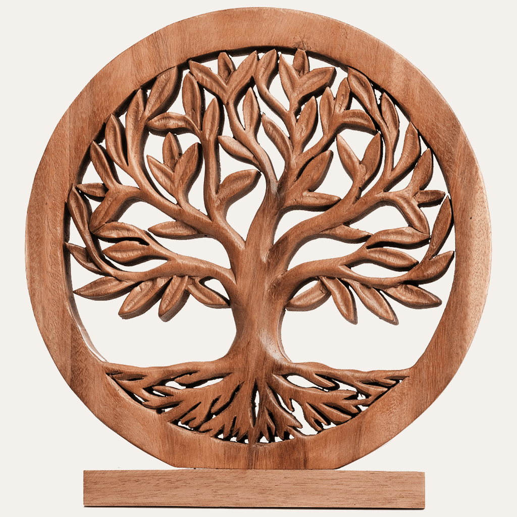 Sacred Roots – Hand - Carved Tree of Life Wooden Sculpture, Artistic Home Décor - Che Cose Belle