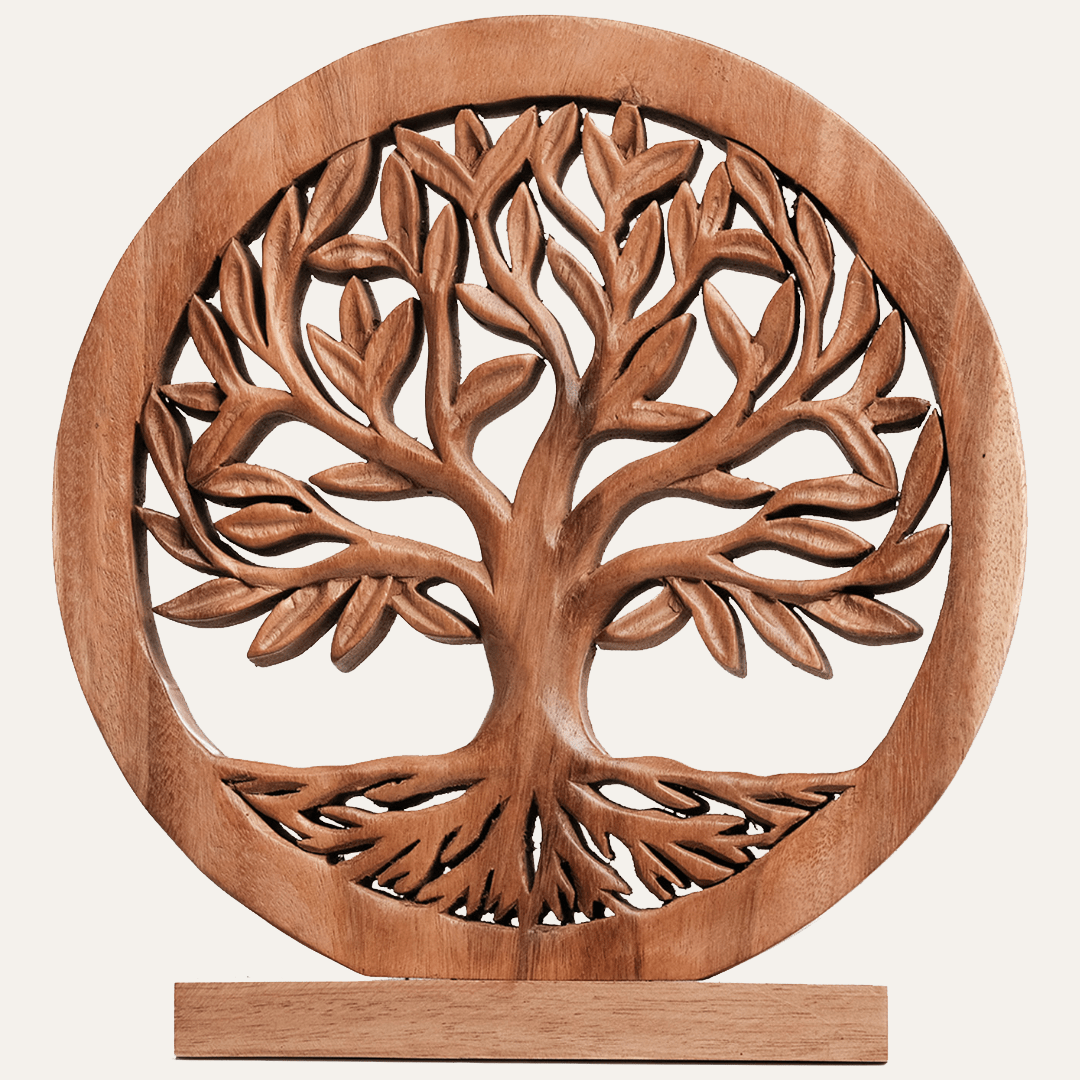 Sacred Roots – Hand - Carved Tree of Life Wooden Sculpture, Artistic Home Décor - Che Cose Belle