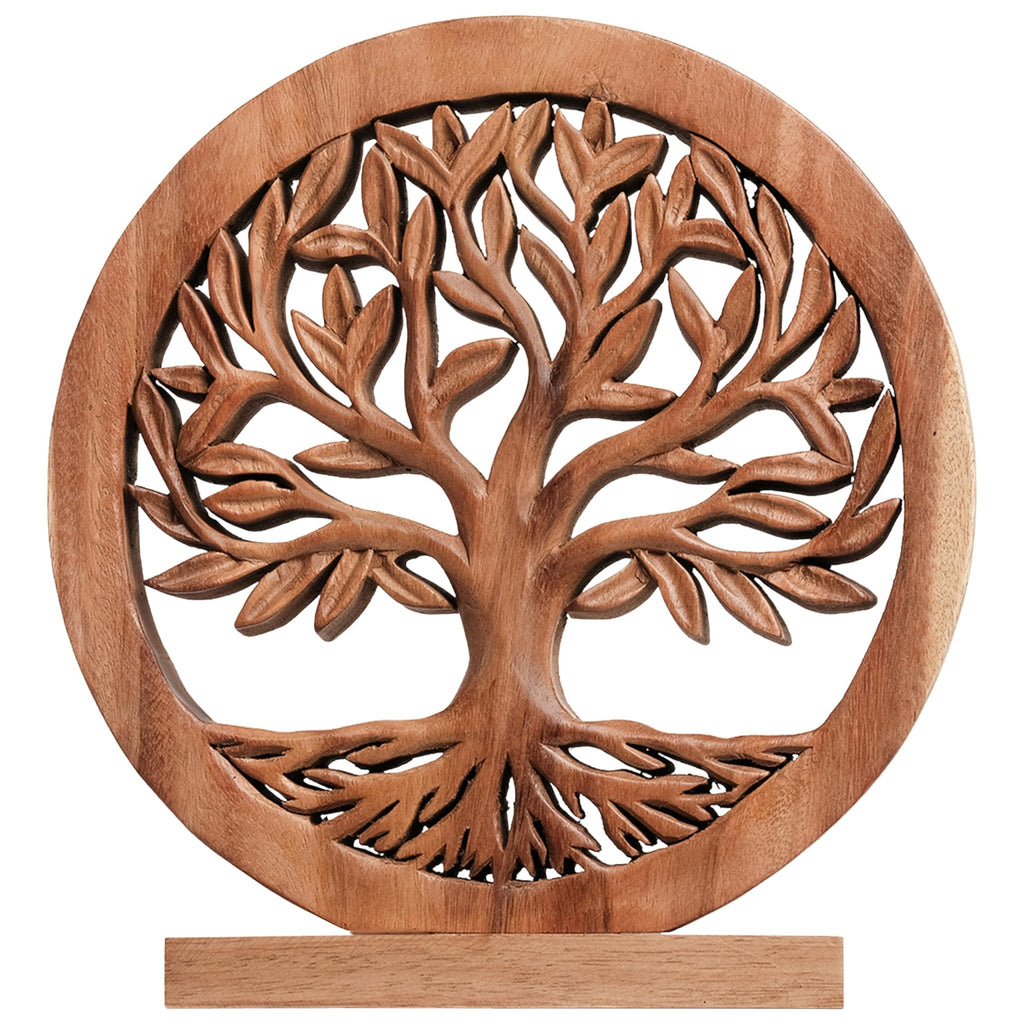Sacred Roots – Hand - Carved Tree of Life Wooden Sculpture, Artistic Home Décor - Che Cose Belle