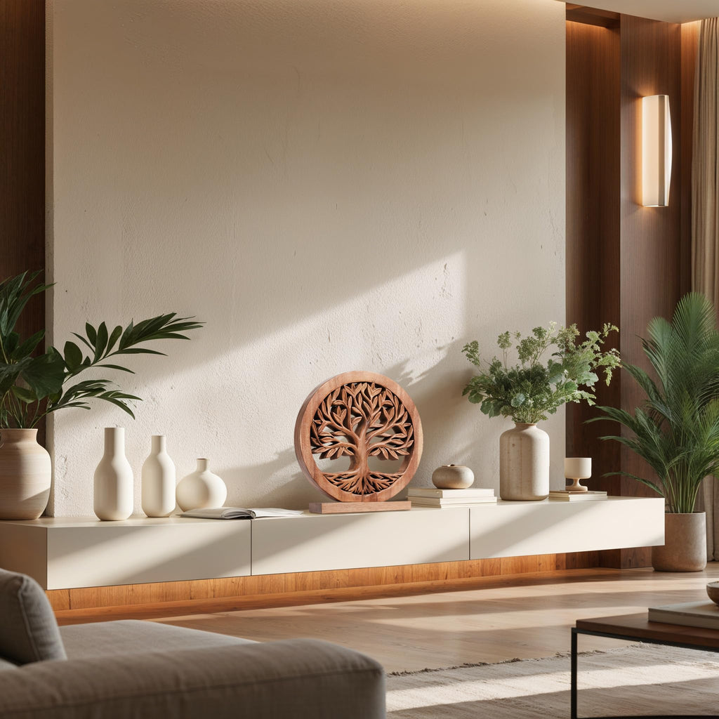 Sacred Roots – Hand - Carved Tree of Life Wooden Sculpture, Artistic Home Décor - Che Cose Belle