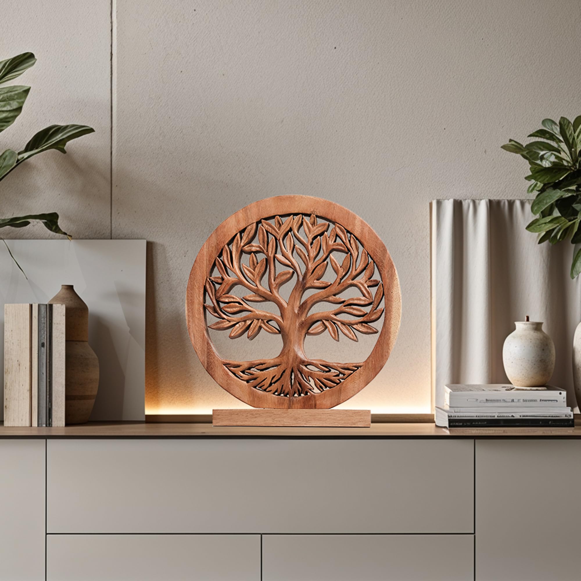 Sacred Roots – Hand - Carved Tree of Life Wooden Sculpture, Artistic Home Décor - Che Cose Belle