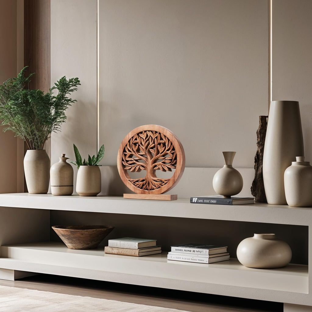 Sacred Roots – Hand - Carved Tree of Life Wooden Sculpture, Artistic Home Décor - Che Cose Belle