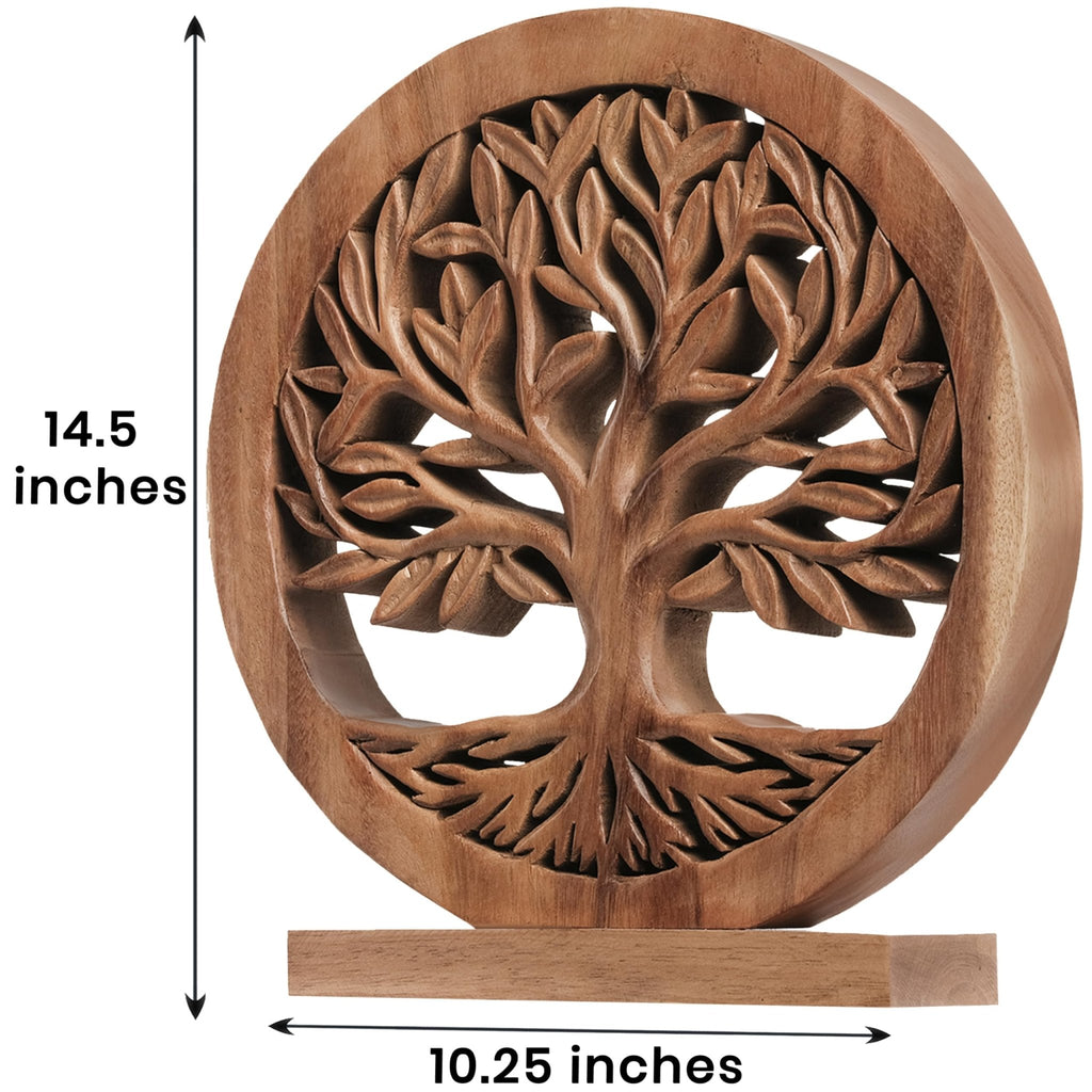 Sacred Roots – Hand - Carved Tree of Life Wooden Sculpture, Artistic Home Décor - Che Cose Belle