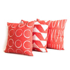 Sadza Circles Pillow Cover - Madagascar Coral - Che Cose Belle