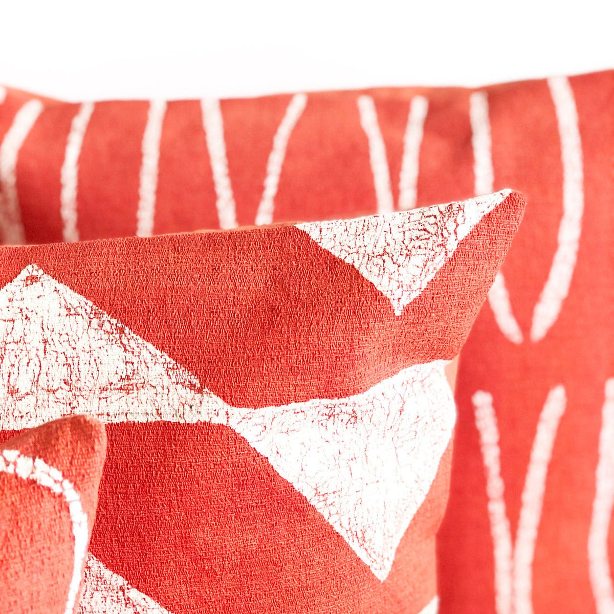 Sadza Lines Pillow Cover - Madagascar Coral - Che Cose Belle