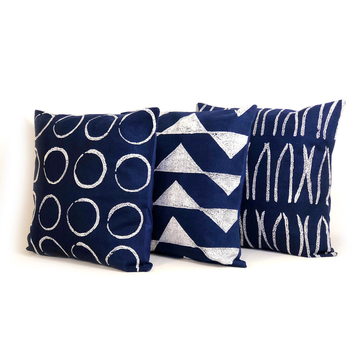 Sadza Lines Pillow Cover - Touareg Indigo - Che Cose Belle