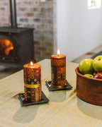 Safari Gold Painted Candles - Che Cose Belle